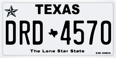 TX license plate DRD4570