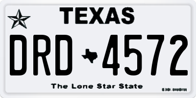 TX license plate DRD4572