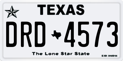 TX license plate DRD4573