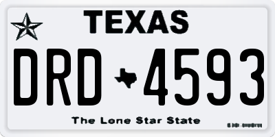 TX license plate DRD4593