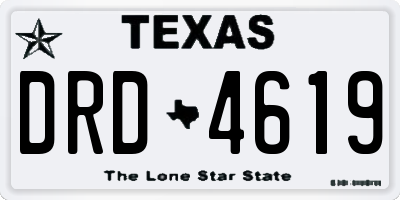 TX license plate DRD4619