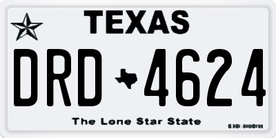 TX license plate DRD4624