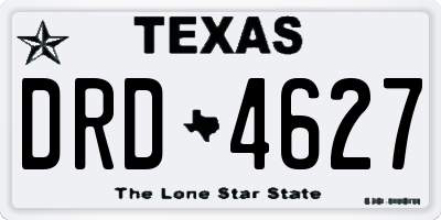 TX license plate DRD4627