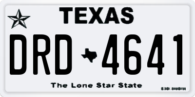 TX license plate DRD4641