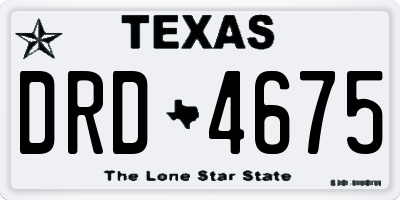 TX license plate DRD4675