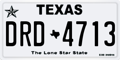 TX license plate DRD4713