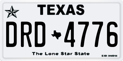 TX license plate DRD4776