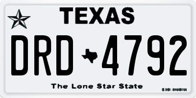 TX license plate DRD4792