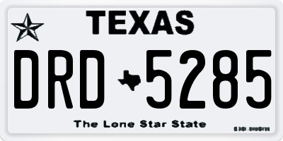 TX license plate DRD5285