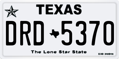 TX license plate DRD5370