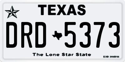 TX license plate DRD5373