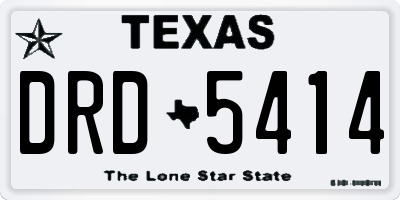 TX license plate DRD5414