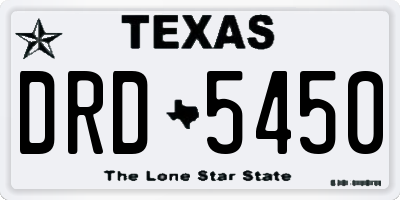 TX license plate DRD5450