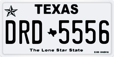 TX license plate DRD5556