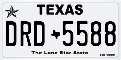 TX license plate DRD5588