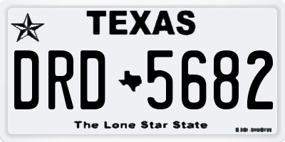 TX license plate DRD5682