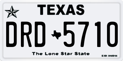 TX license plate DRD5710