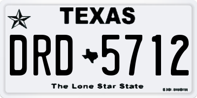 TX license plate DRD5712