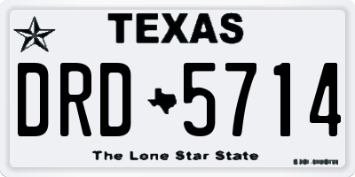 TX license plate DRD5714