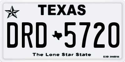 TX license plate DRD5720