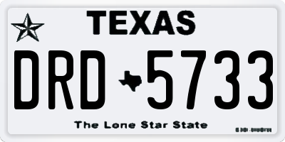 TX license plate DRD5733