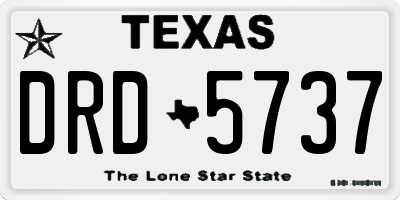 TX license plate DRD5737