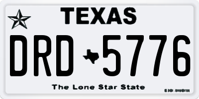 TX license plate DRD5776