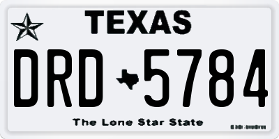 TX license plate DRD5784