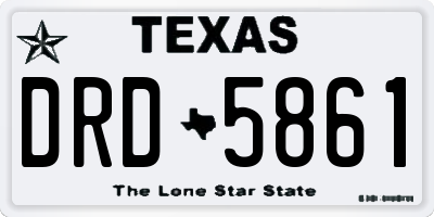 TX license plate DRD5861