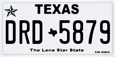 TX license plate DRD5879