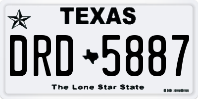 TX license plate DRD5887