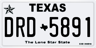 TX license plate DRD5891