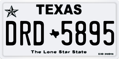 TX license plate DRD5895