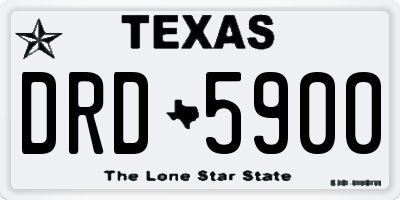 TX license plate DRD5900