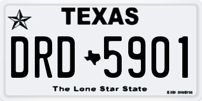 TX license plate DRD5901