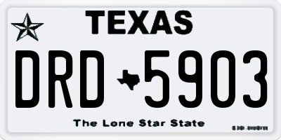 TX license plate DRD5903