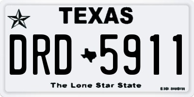 TX license plate DRD5911