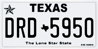 TX license plate DRD5950