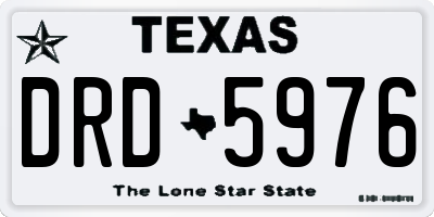 TX license plate DRD5976