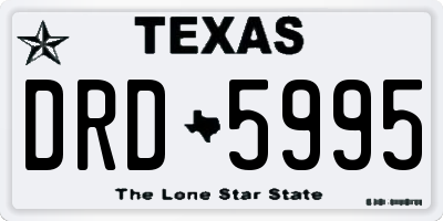 TX license plate DRD5995