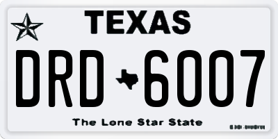 TX license plate DRD6007