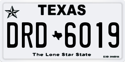 TX license plate DRD6019