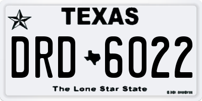 TX license plate DRD6022