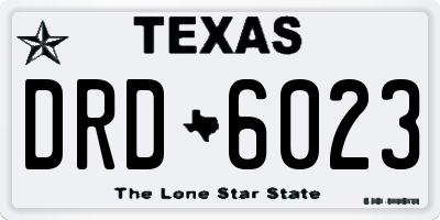 TX license plate DRD6023