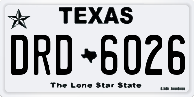 TX license plate DRD6026