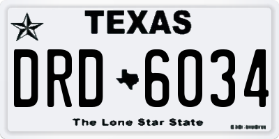 TX license plate DRD6034