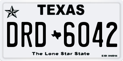 TX license plate DRD6042