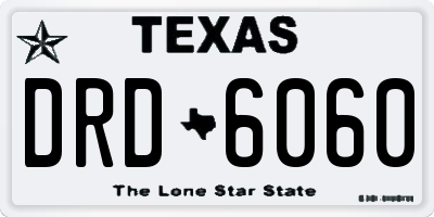 TX license plate DRD6060