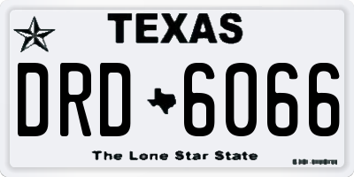 TX license plate DRD6066