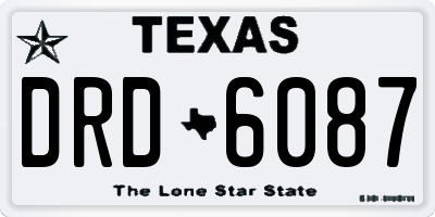 TX license plate DRD6087